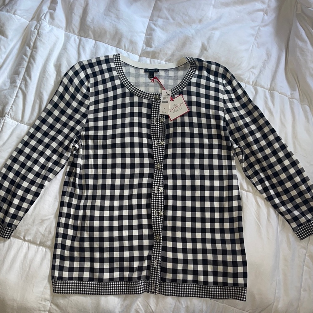 Talbots checkered sweater